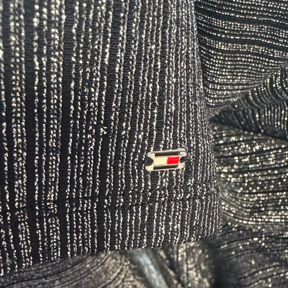 Tommy Hilfiger Black Metallic Ribbed Turtleneck Sweater - Picture 5 of 5